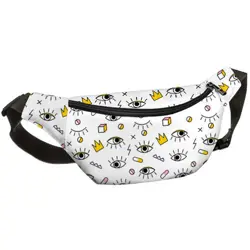 Ledvinka BUMBAG Oči na bílém pozadí